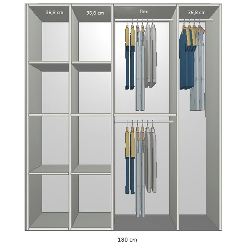 Billede af Inventar fra bredde 160 cm til 180 cm Model B